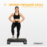 заказать степ-платформу EasyFit Step-B 2-ступенчатая серая серая