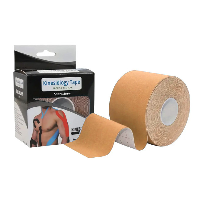 кінезіологічний тейп EasyFit Kinesio бежевий