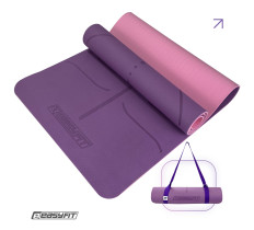 Килимок для йоги та фітнесу EasyFit Polarity Padma з ремнем