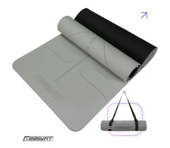 Килимок для йоги та фітнесу EasyFit Polarity stone з ремнем