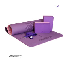 Набір для йоги та фітнесу EasyFit Polarity Set: килимок, два блоки та ремінь (padma)