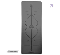 Килимок для йоги професійний EasyFit Pro каучук 5 мм Чорний