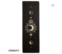 Килимок для йоги EasyFit BlackMoon (замша-каучук) чорний