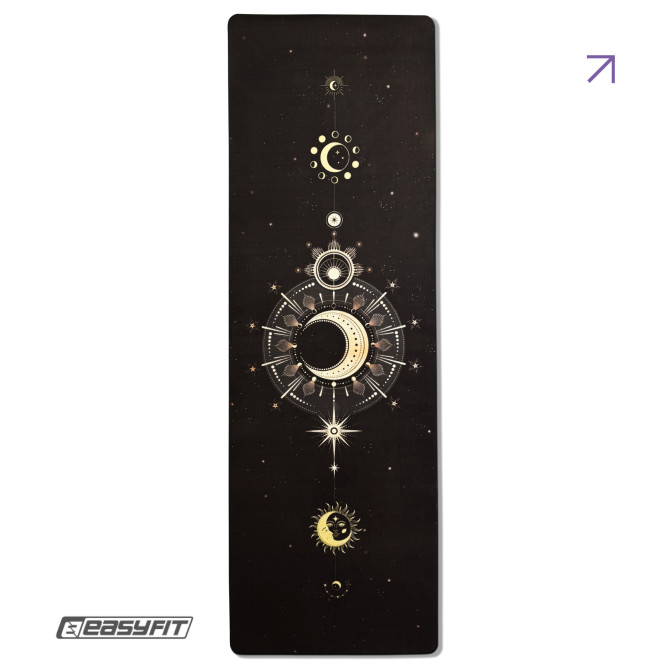 килимок для йоги EasyFit BlackMoon (замша-каучук) чорний