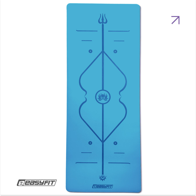 Коврик для йоги профессиональный EasyFit Pro каучук 5 мм Голубой