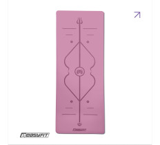 Коврик для йоги профессиональный EasyFit Pro каучук 5 мм Розовый