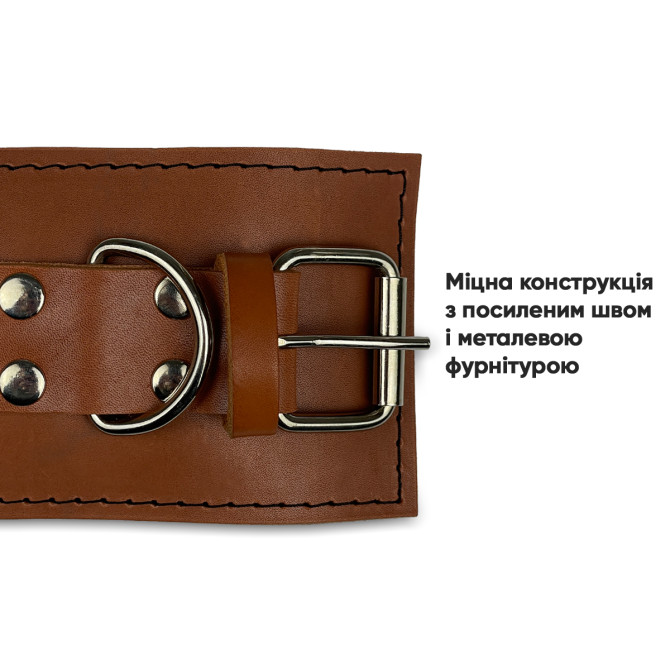 цена на кожаную манжету EasyFit F10 коричневую 