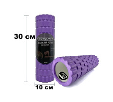 Массажный роллер EasyFit Grid Roller Mini 30 см фиолетовый