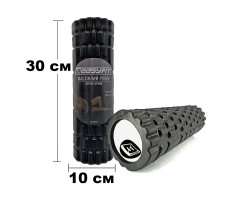 Масажний ролер EasyFit Grid Roller Mini 30 см чорний