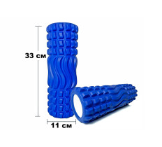Массажный ролик EasyFit Wavyspines 33 см Синий