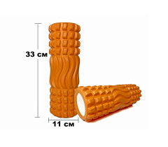 Масажний ролик EasyFit Wavyspines 33 см Помаранчевий