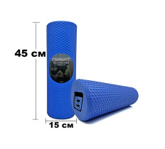 Масажний ролер EasyFit Foam Roller 45 см Синій