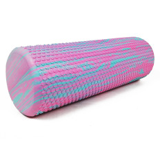 Массажный ролик EasyFit Foam Roller 45 см двухцветный Розовый-мятный