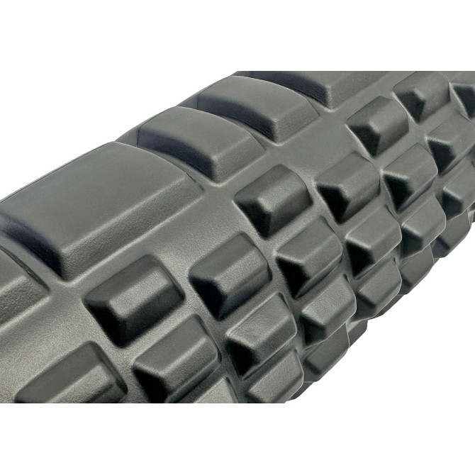 Массажный роллер EasyFit Grid Roller 60 см v.3.1 черный