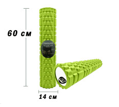 Массажный роллер EasyFit Grid Roller 60 см v.3.1 салатовый