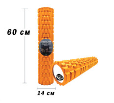 Массажный роллер EasyFit Grid Roller 60 см v.3.1 оранжевый
