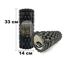 Массажный ролик EasyFit Grid Roller 33 см v.1.1 Черный