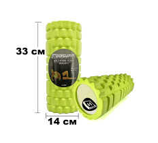 Массажный ролик EasyFit Grid Roller 33 см v.1.1 Салатовый