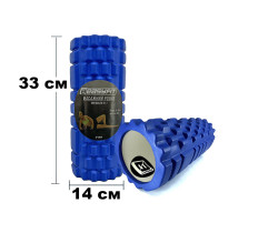 Массажный ролик EasyFit Grid Roller 33 см v.1.1 Синий
