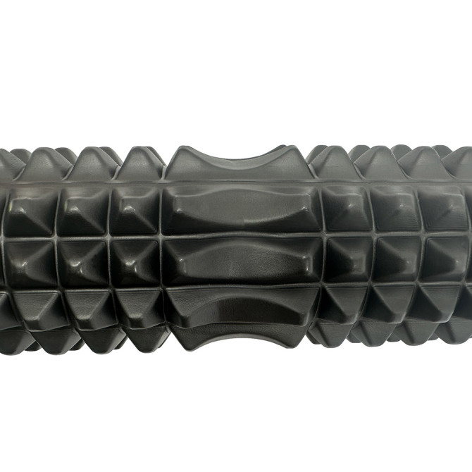 Массажный ролик EasyFit Grid Roller 33 см v.1.2 Черный