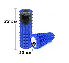 Массажный ролик EasyFit Grid Roller 33 см v.1.2 Синий