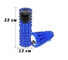 Масажний ролик EasyFit Grid Roller 33 см v.1.2 Синій