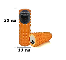 Массажный ролик EasyFit Grid Roller 33 см v.1.2 Оранжевый