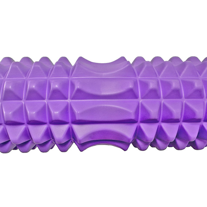 Массажный ролик EasyFit Grid Roller 33 см v.1.2 Фиолетовый