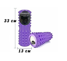 Массажный ролик EasyFit Grid Roller 33 см v.1.2 Фиолетовый