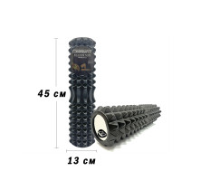 Массажный ролик EasyFit Grid Roller 45 см v.2.2 Черный