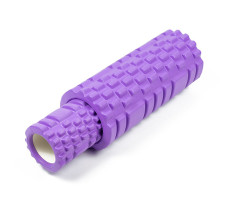 Массажный ролик EasyFit Grid Roller Double 33 см Фиолетовый