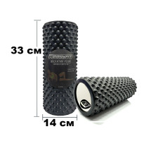 Массажный ролик EasyFit Grid Roller Light 33 см Черный