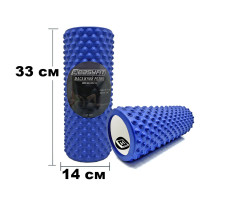 Массажный ролик EasyFit Grid Roller Light 33 см Синий