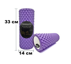 Массажный ролик EasyFit Grid Roller Light 33 см Фиолетовый