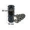 Массажный ролик EasyFit Grid Roller PRO 33 см Черный