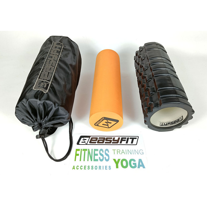 Массажный ролик EasyFit PRO Active 33 см двойной