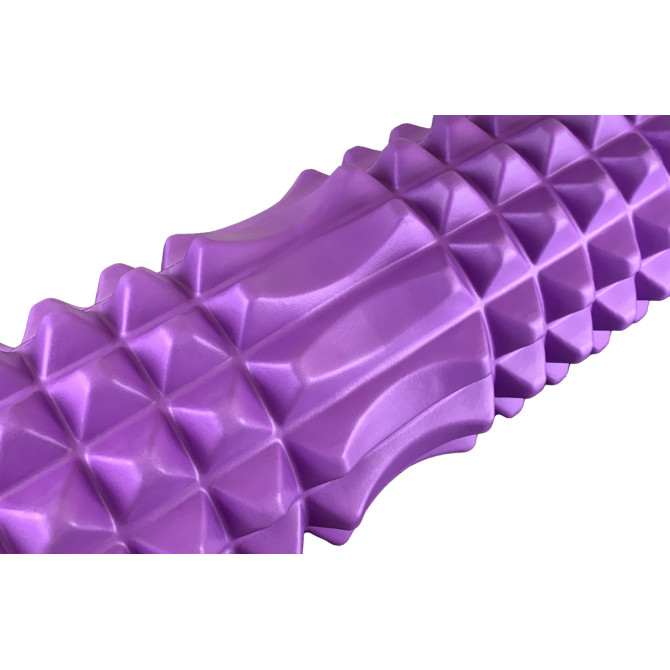 заказать массажный роллер EasyFit Solid Grid Roller 45 см v.2.2s фиолетовый