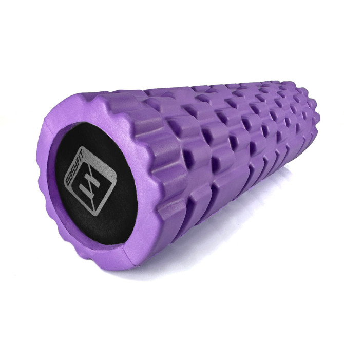 массажный роллер EasyFit Solid Grid Roller Mini фиолетовый