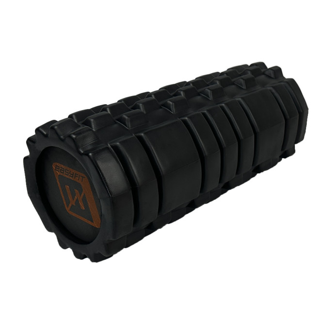массажный ролик EasyFit Solid Roller черный