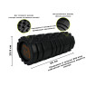 массажный ролик EasyFit Solid Roller черный