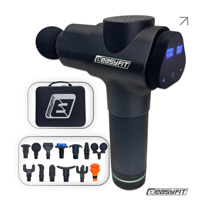 Перкуссионный вибромассажер Easyfit UltraGun 13 насадок