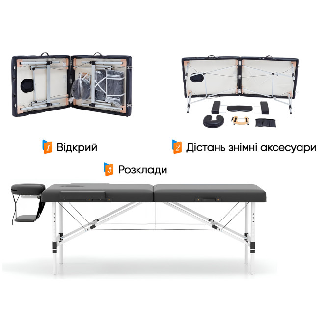 замовити стіл для масажу чорний EasyFit ZenRest