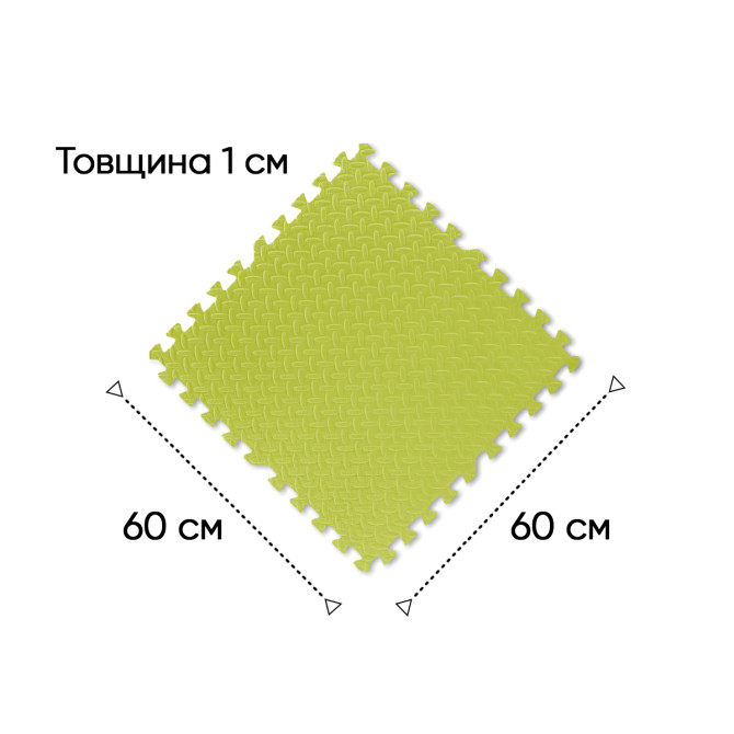 купить татами мат 60х60 см EasyFit SwallowTail желтый
