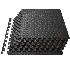 Татами мат EasyFit SwallowTail 4 шт (60х60х1 см) пазл ласточкин хвост с бортиком