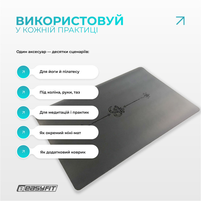стоимость на мини-мат для йоги EasyFit Yoga Pad каучук 3,5 мм черный 