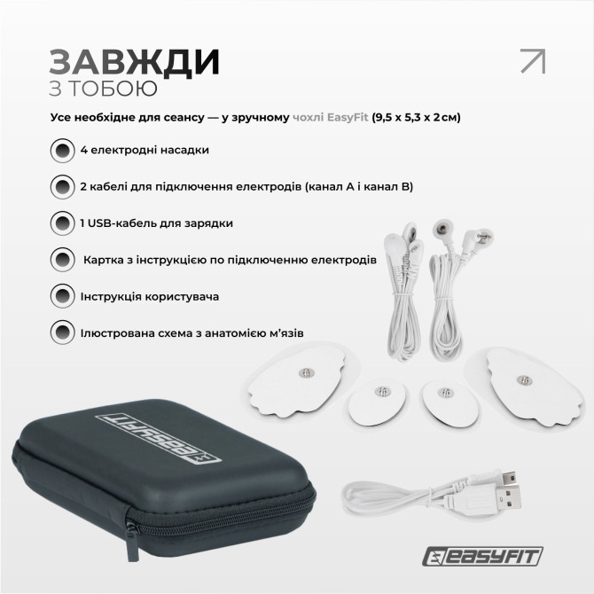 купить миостимулятор EasyFit MyoTone импульсный массажер для мышц