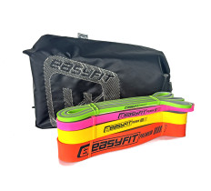 Набор двухслойных резинок для подтягиваний EasyFit Premium 2-45 кг (4 шт)