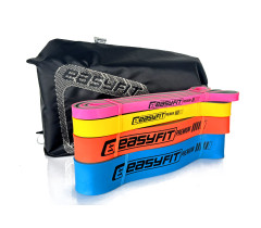 Набір двошарових резинок для підтягування EasyFit Premium 7-63 кг (4 шт)