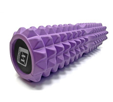 Массажный ролик EasyFit Solid Grid Roller 45 см v.2.2s фиолетовый