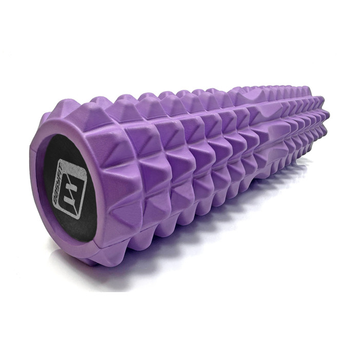 массажный роллер EasyFit Solid Grid Roller 45 см v.2.2s фиолетовый